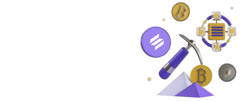 Blockchain and cryptocurrency technology illustration